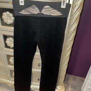 Victoria’s Secret angel wings fold over yoga pants